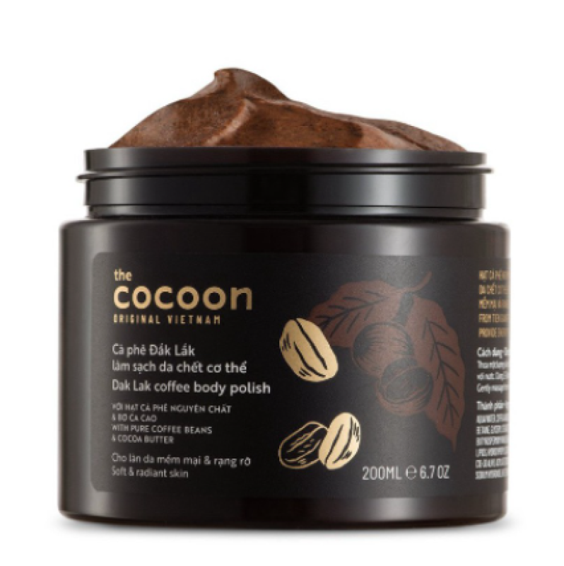 Cà phê Đắk lắk làm sạch da chết COCOON 200ml (Dak lak coffee body polish) giá rẻ