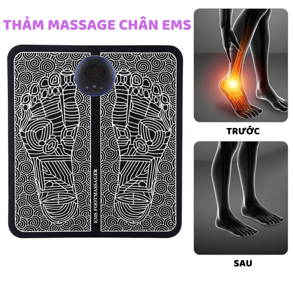 THẢM MASSAGE CHÂN EMS 34CM ( PIN SẠC )