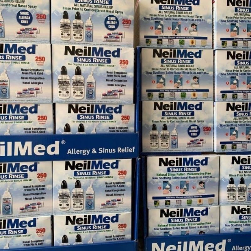 Combo Bộ nước muối rửa mũi NeilMed Sinus Ríne (2 bình, 1 xịt, 250 gói)