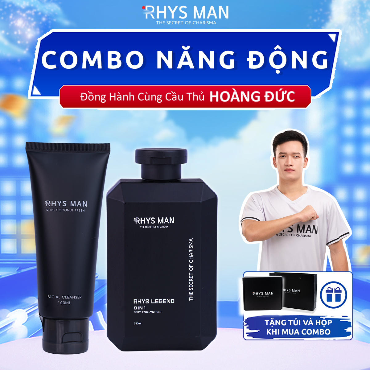 Rhythm s legend men's shower gel combo 350 ml perfume & cramps coconut fresh 100ml nursery man cleanser