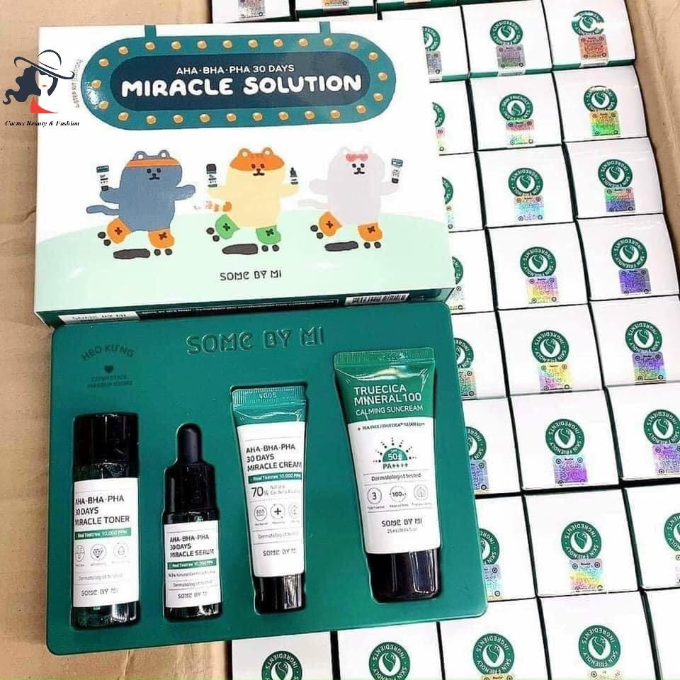 [HCM]Bộ kit Some By Mi AHA BHA PHA 30 Days Miracle Solution 4-Step Kit (Edition)