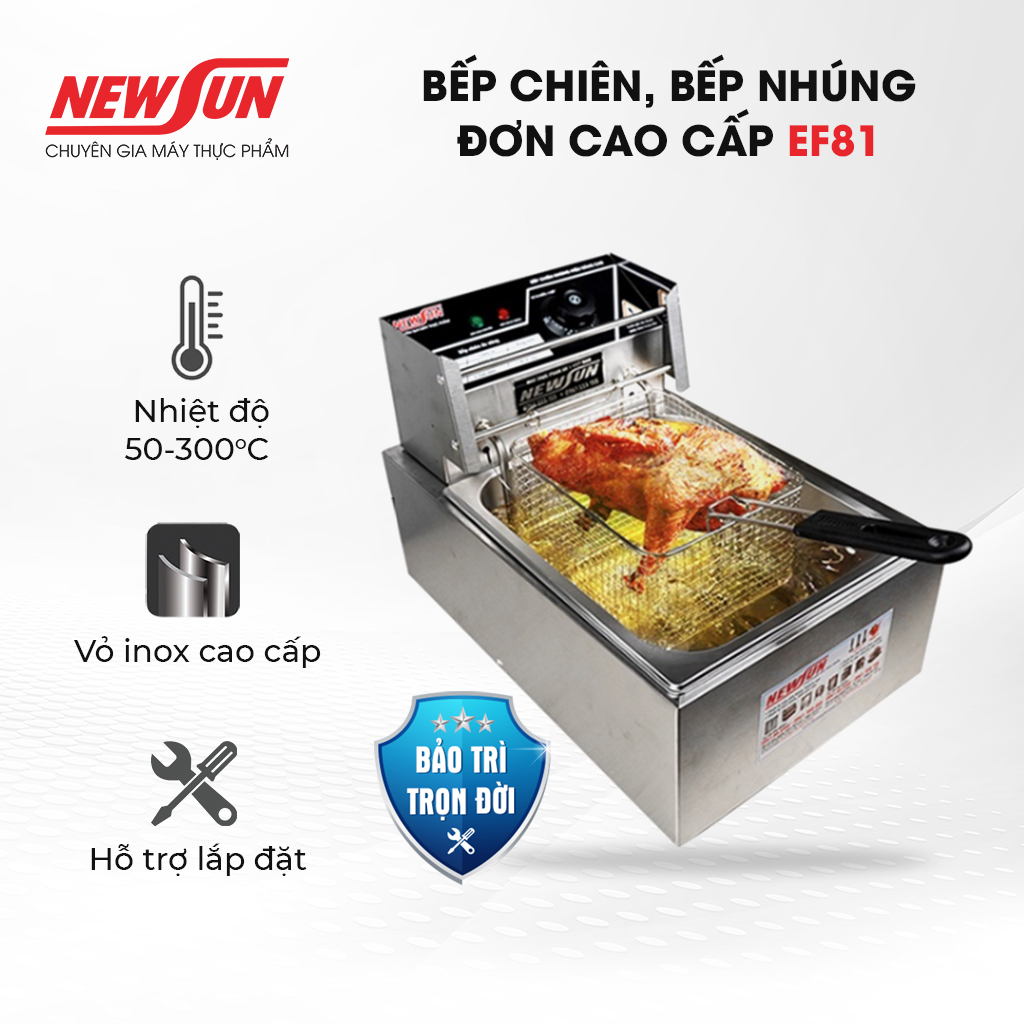 Bếp chiên nhúng đơn bằng điện ZL81 NEWSUN - Bảo hành 12 tháng