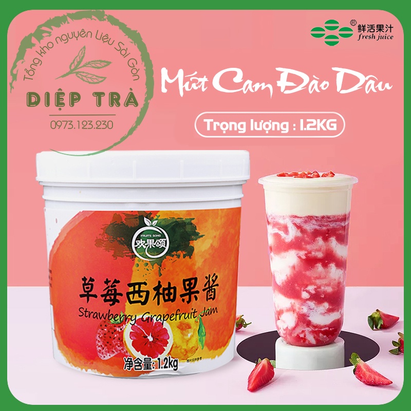 Mứt Cam Đào Dâu Tây 1.2kg (hộp)