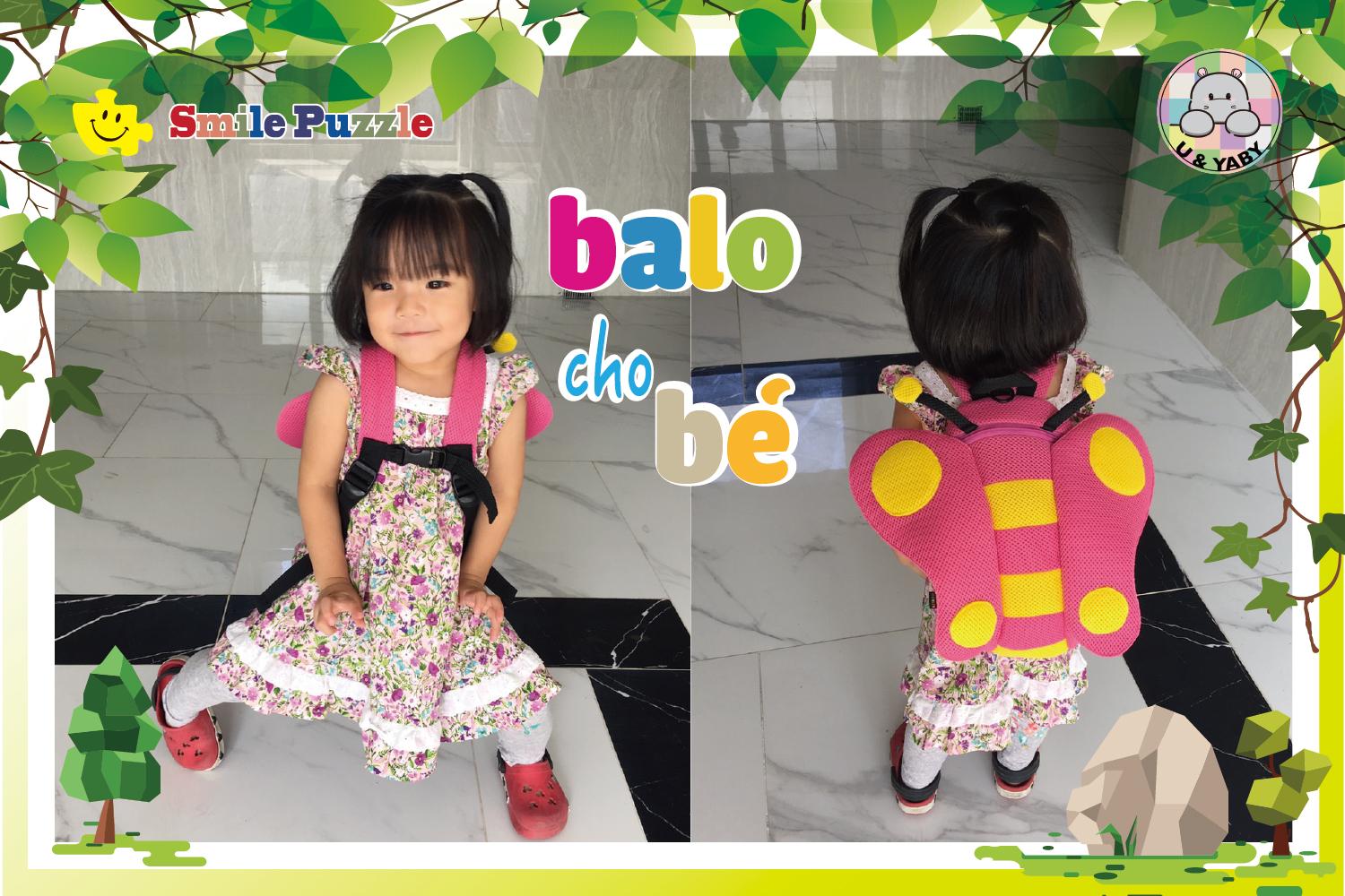 Balo Con Bướm U&YABY cho bé (Smile Puzzle)