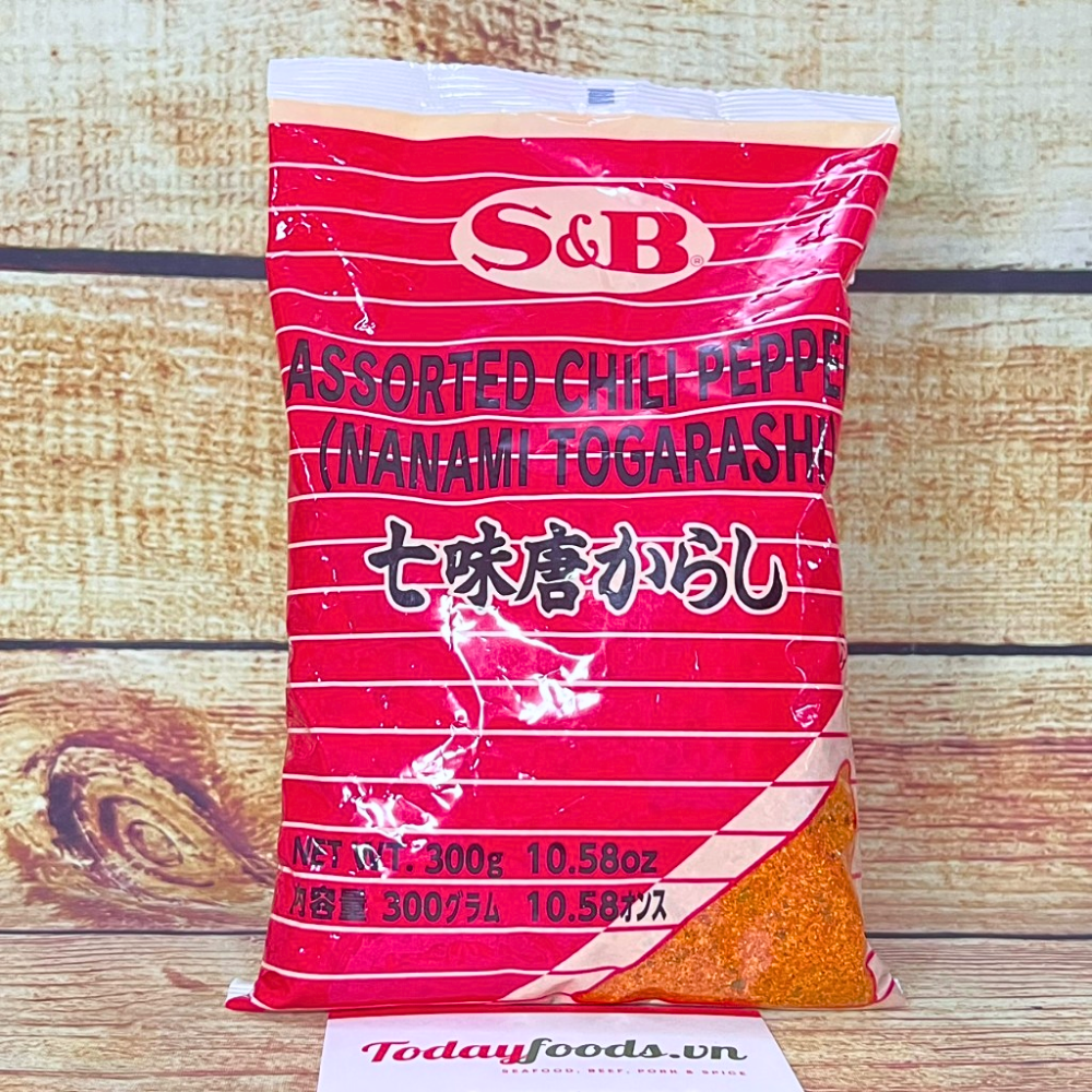 Bột ớt 7 vị nanami togarashi nhật bản gói 300g | rắc mì, khoai tây chiên