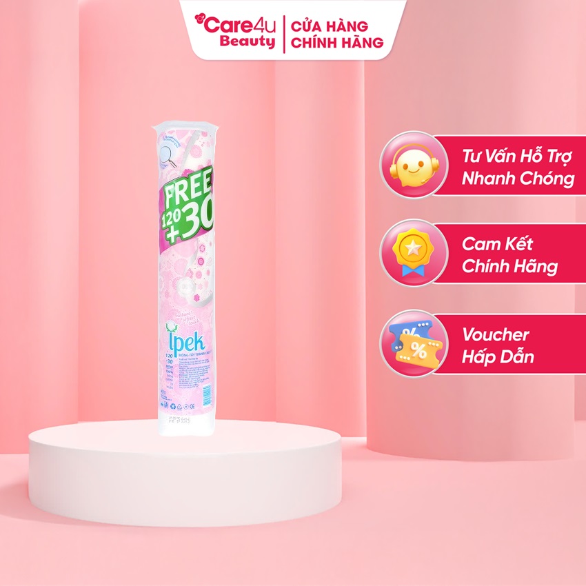 Bông tẩy trang ipek thổ nhĩ kỳ 150 miếng ( 120+30 miếng)