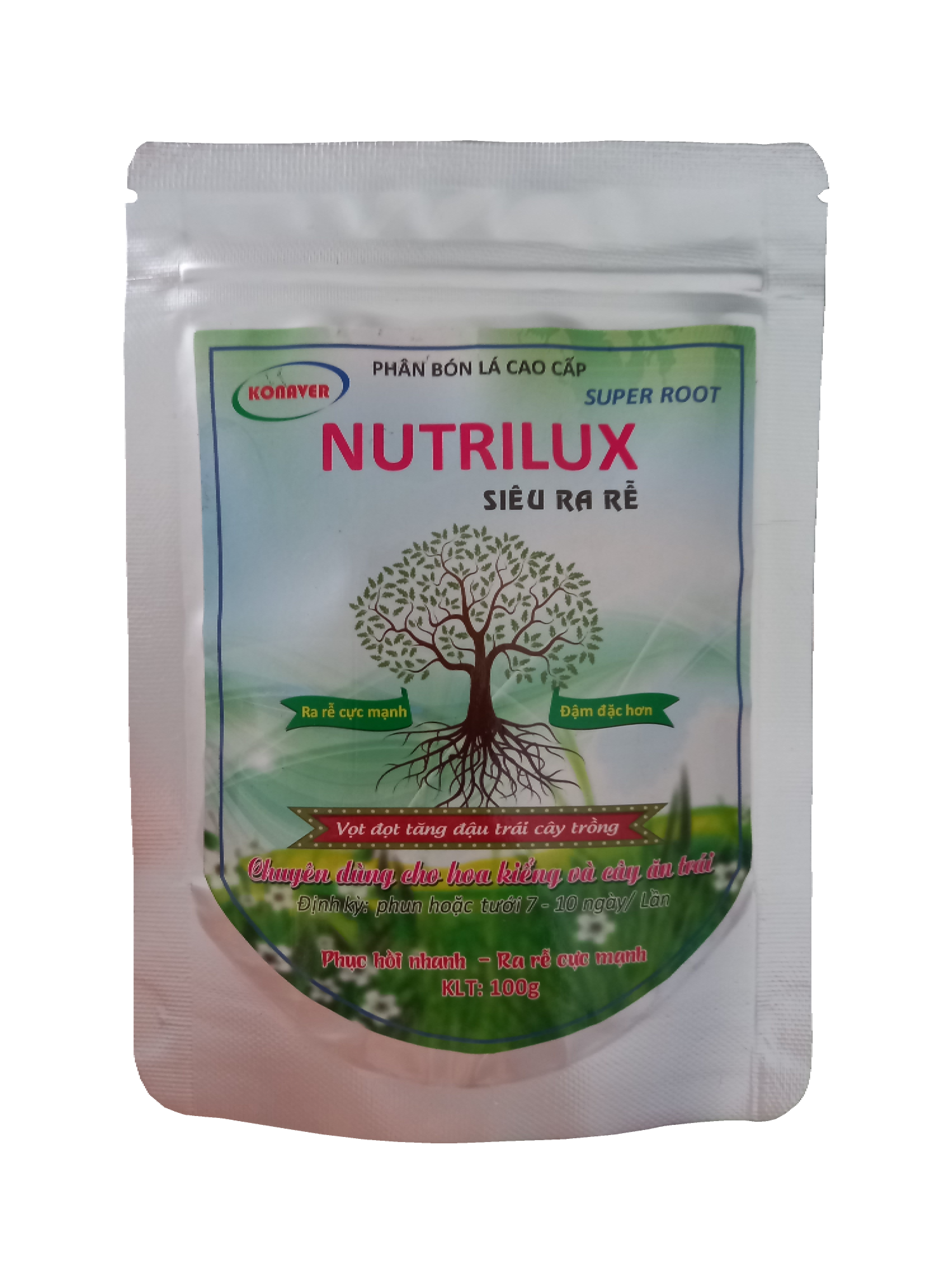 Phân bón kích rễ, dưỡng rễ cho cây mai vàng Nutrilux Super Roots 100g
