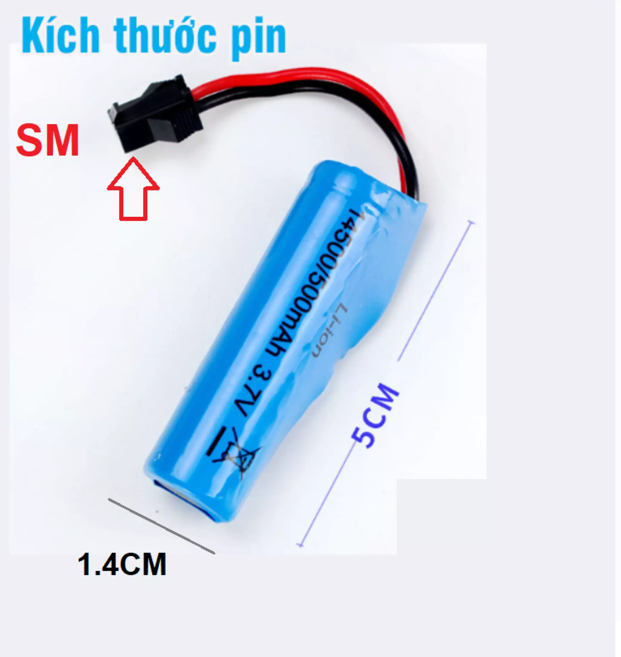 Pin sạc 14500 3.7v 800mA