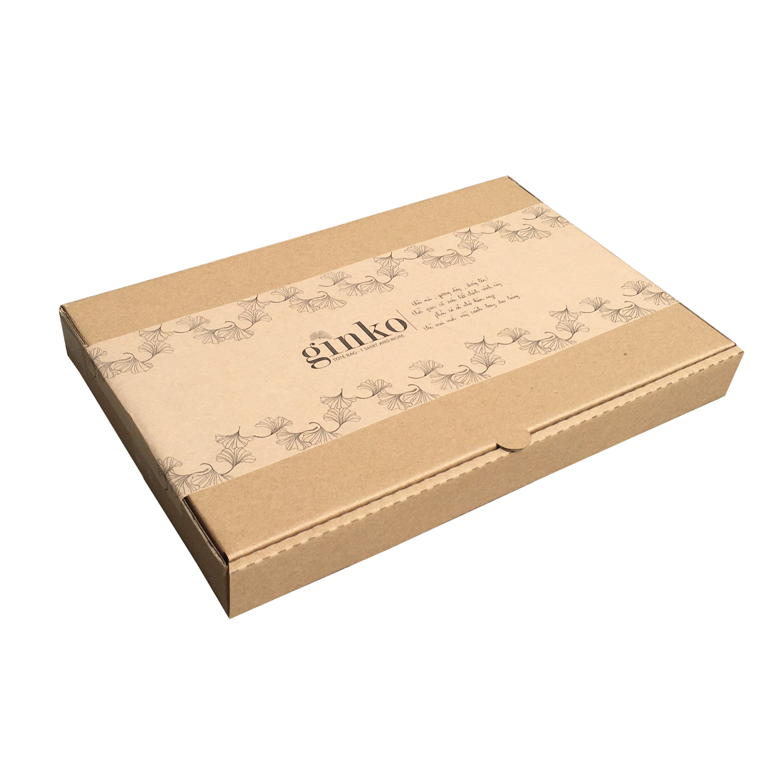 Túi Vải Tote GINKO Kiểu Basic Dây Kéo In Hình Go Left