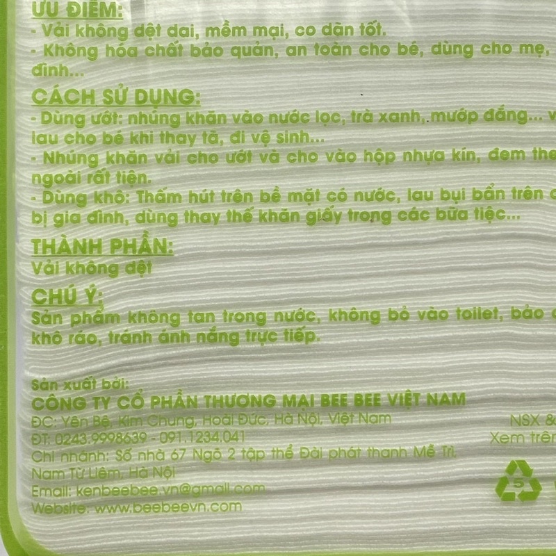 Khăn Vải Khô Đa Năng MaMa 300,600,900(gr)