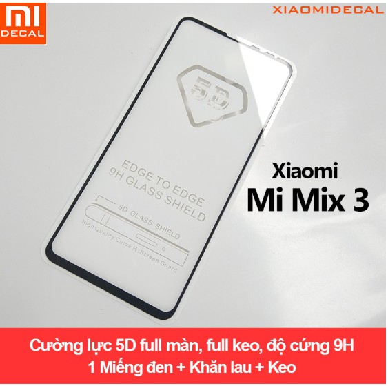Kính cường lực 5D full màn cho Xiaomi Mi mix 3