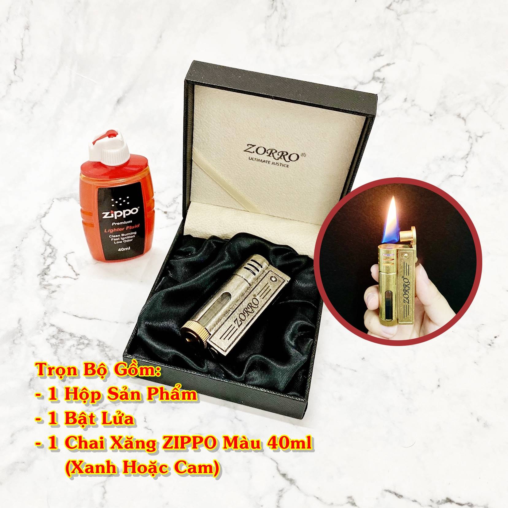 BẬT LỬA XĂNG LỘ THIÊN ZORRO SIPHON 555 (FULLBOX) - (XÀI XĂNG)