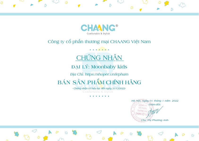 (Chaang) Bộ cộc Chaang họa tiết bé trai, bé gái