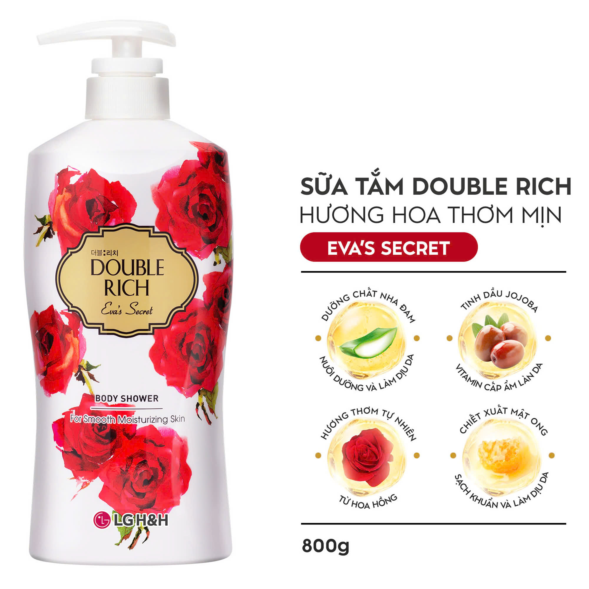 Double Rich Rose Shower Gel 800g