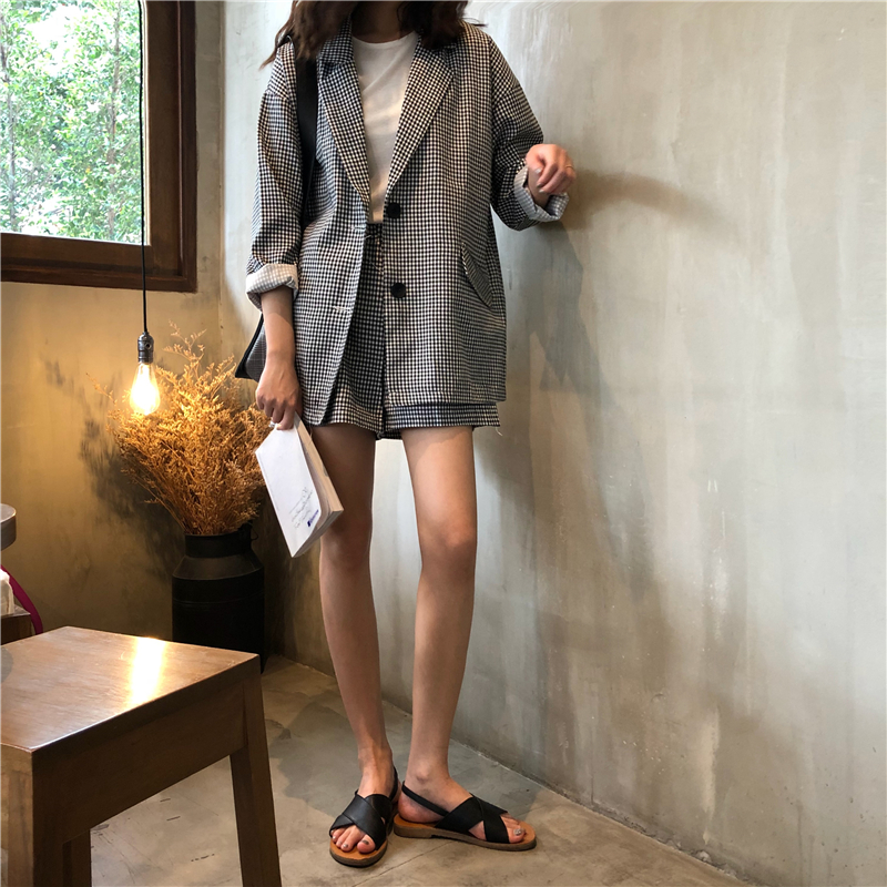 [HCM]Set vest caro Hàn Quốc (áo vest+short)