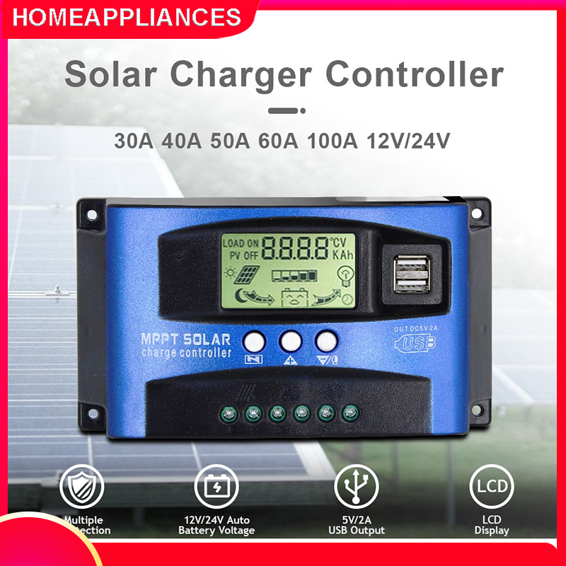 Điều khiển bộ sạc năng lượng mặt trời mppt bộ sạc 30A/60A bộ sạc năng lượng mặt trời 12v24v Bộ sạc năng lượng mặt trời, bộ sạc pin năng lượng mặt trời