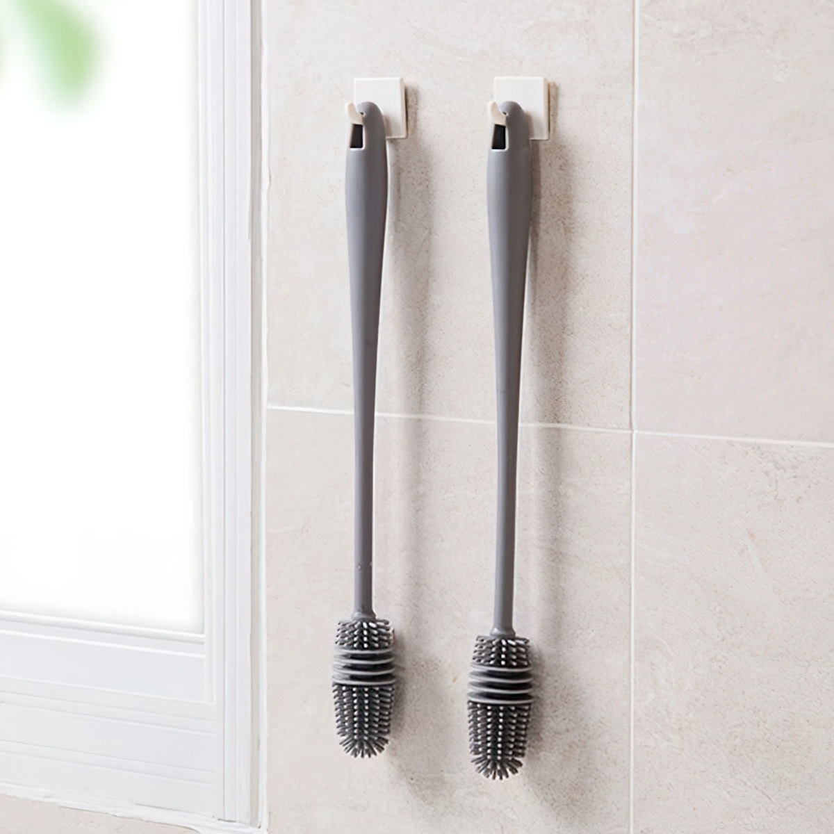 Cây Cọ Silicon Rửa Ly Cốc, Bình Sữa cốc cán cầm dài BIGBA