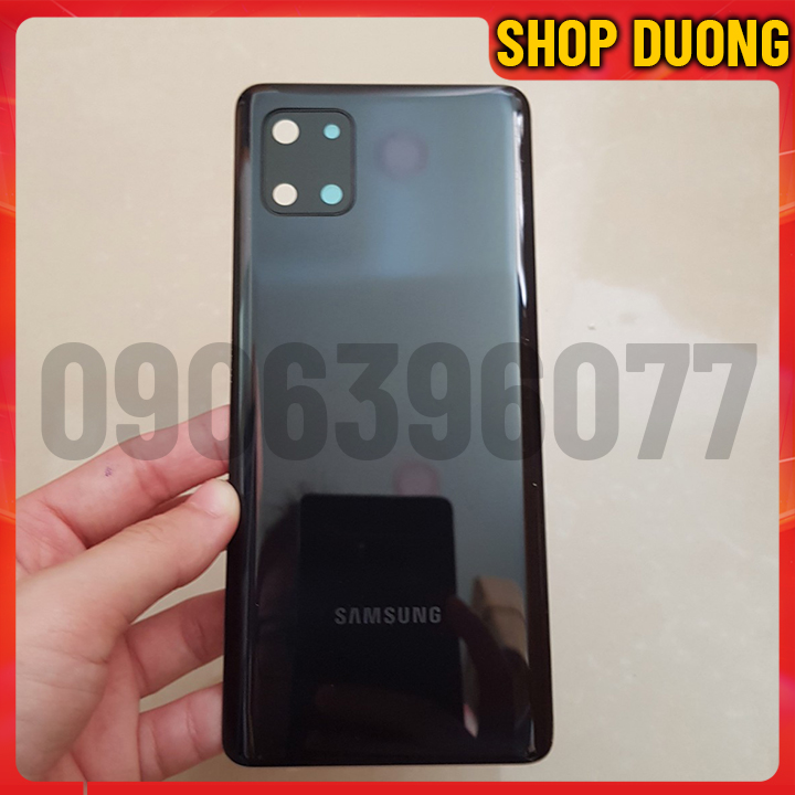 Linh kiện vỏ nắp lưng điện thoại samsung note 10 lite có kính camera và keo dán - shop dương