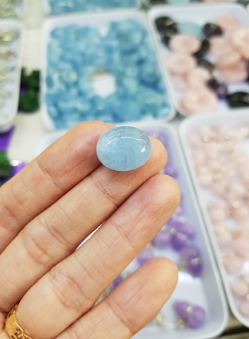 Mặt Đá Aquamarine Tự Nhiên