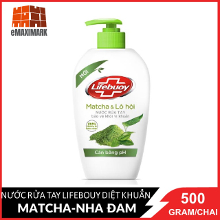 HCMNước rửa tay diệt khuẩn Lifebuoy Matcha & Nha đam Xanh lá 500g thumbnail