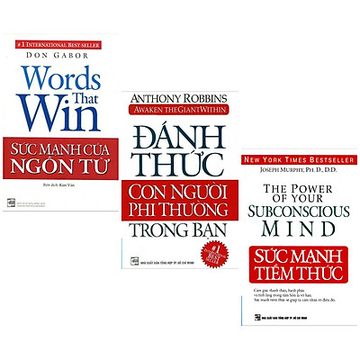 Combo bộ 3 cuốn cẩm nang dành cho bạn trẻ: sức mạnh của ngôn từ + đánh thức con người phi thường trong bạn + sức mạnh tiềm thức