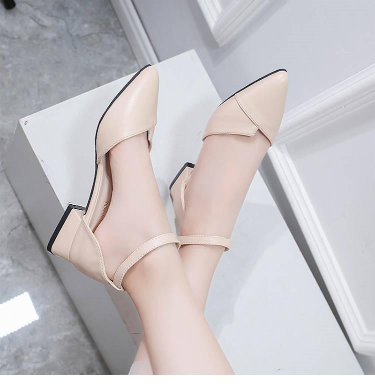 Giày nữ thời trang xếp mũi 3 phân, A34