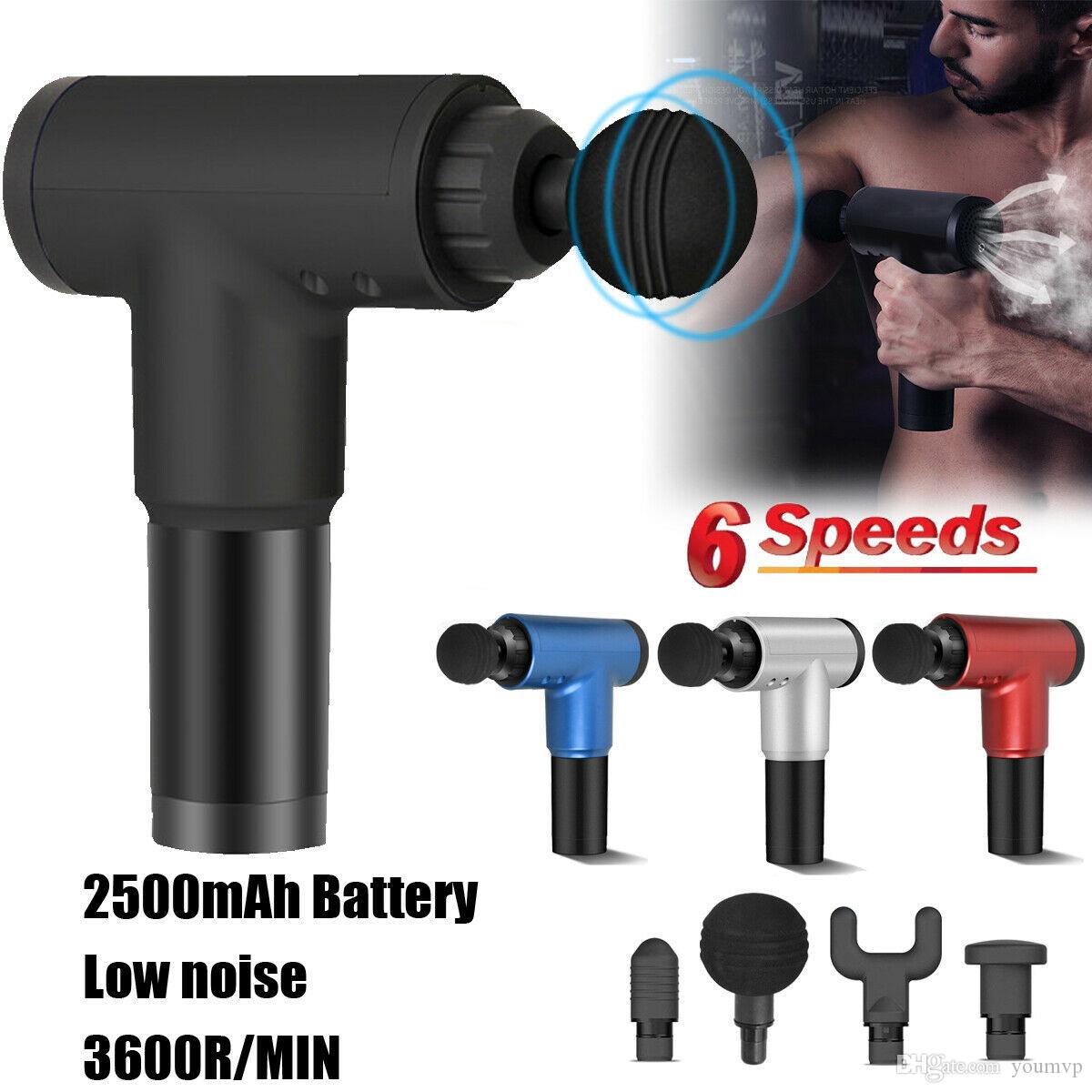 [ MODEL 2022 ] Máy Massage Toàn Thân Mini, Máy Mát Xa Cầm Tay Đa Năng Phục Hồi Thể Lực Giãn Cơ Fascial Gun 4 Đầu 6 Chế Độ Rung Trị Đau Nhức Toàn Thân, Giảm Căng Cơ, Cơ Bắp, Đánh Tan Mỡ Bụng, Chịu Lực, Chịu Nhiệt Tốt