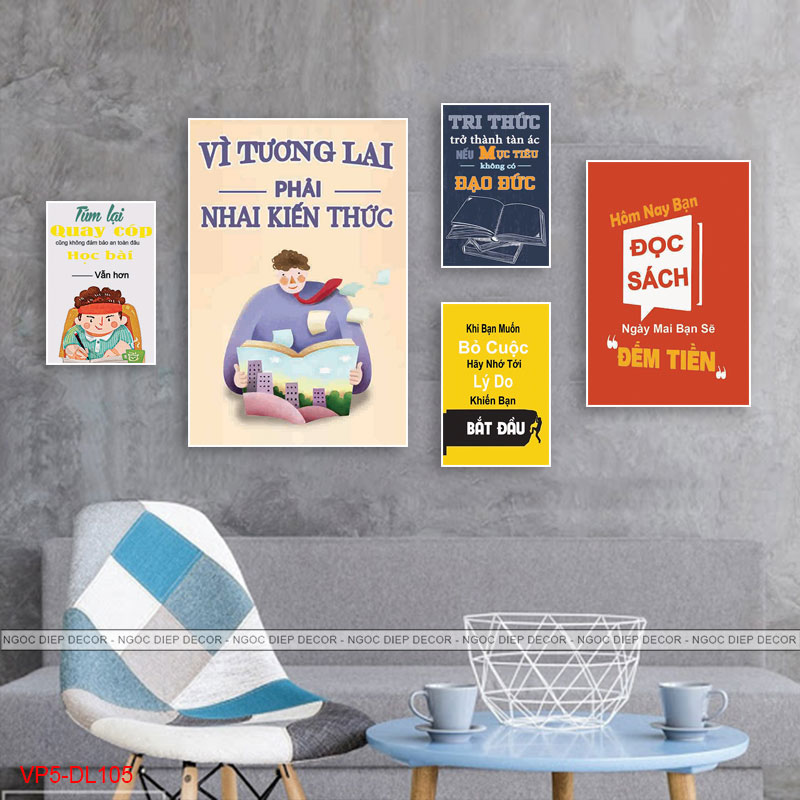 Tranh slogan dán tường trang trí văn phòng - Tranh décor văn phòng