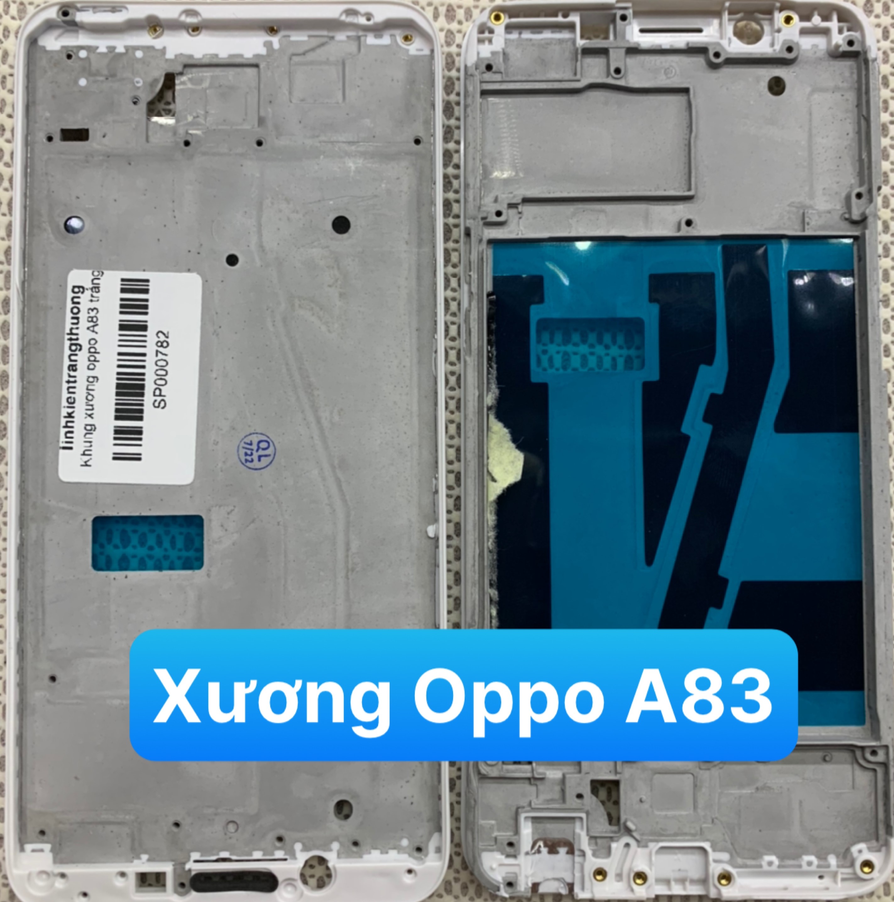 Khung xương máy oppo A83 trắng
