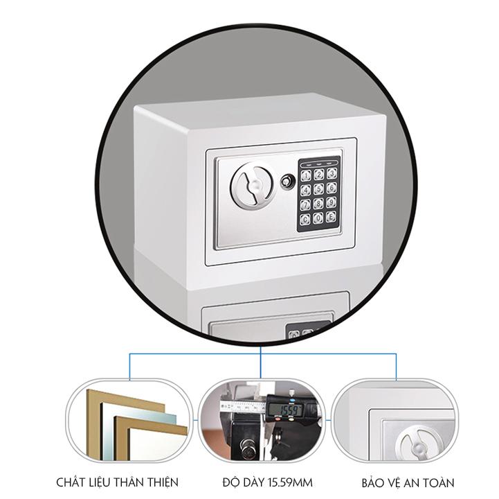 Két sắt mini an toàn bằng khóa bảo mật