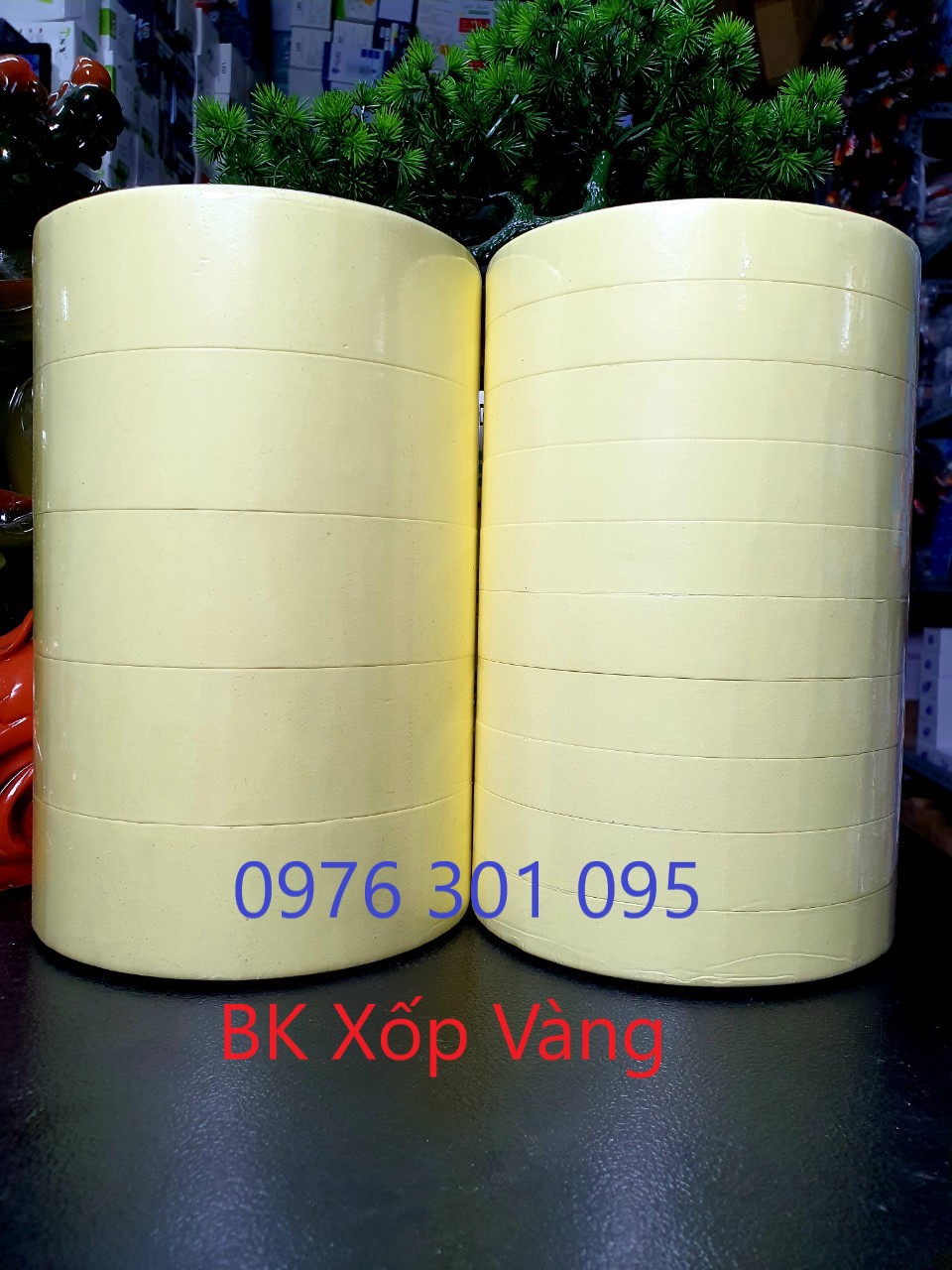 Băng Keo 2 Mặt Xốp Vàng 2F5 - 5F