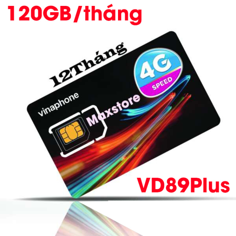 Sim 4G Vina VD89P(VD89Plus) gói 4GB/ngày chỉ với 89k/tháng (120GB/tháng) tốc độ cao 4G + 50 phút gọi ngoại mạng + Miễn phí gọi nội mạng Vinaphone chỉ với 89k/tháng.
