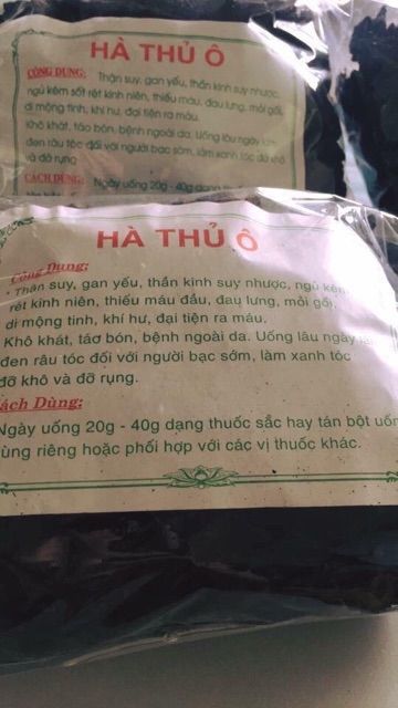 1kg hà thủ ô đỏ đã chế đỗ đen