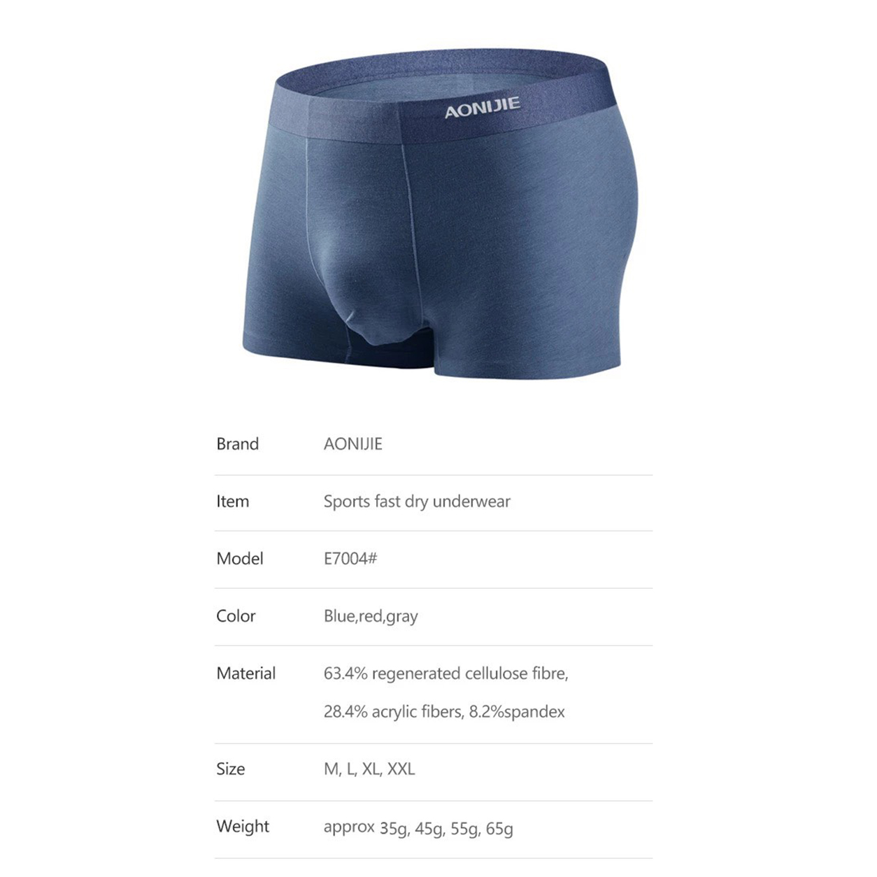 Quần Lót Boxer Thể Thao Nam AONIJIE E7004 ( Combo 3 Chiếc)
