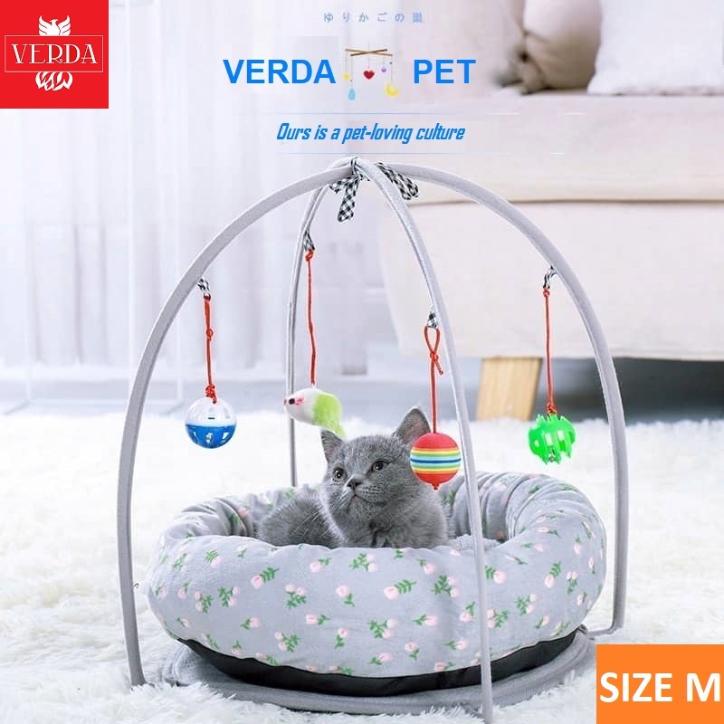 Đệm Ổ Nằm Cao Cấp Cho Chó Mèo - Nệm Nằm Cho Thú Cưng 2 Lớp Dễ Vệ Sinh - Kèm Đồ Chơi Dễ Thương Giải Trí Giảm Stress