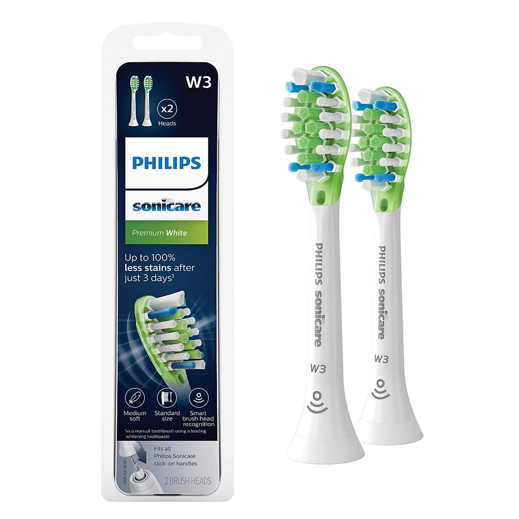 [Hàng Mỹ] Đầu bàn chải điện Philips Sonicare W3 PREMIUM White