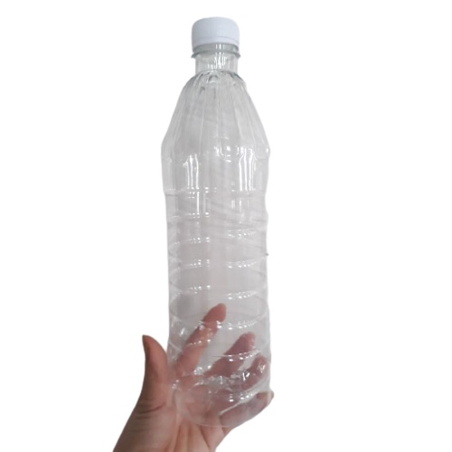 Chai nhựa 1000ml nắp đen- trắng