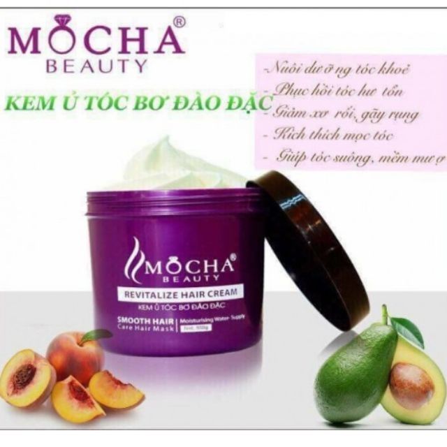 Kem ủ tóc bơ đào mocha