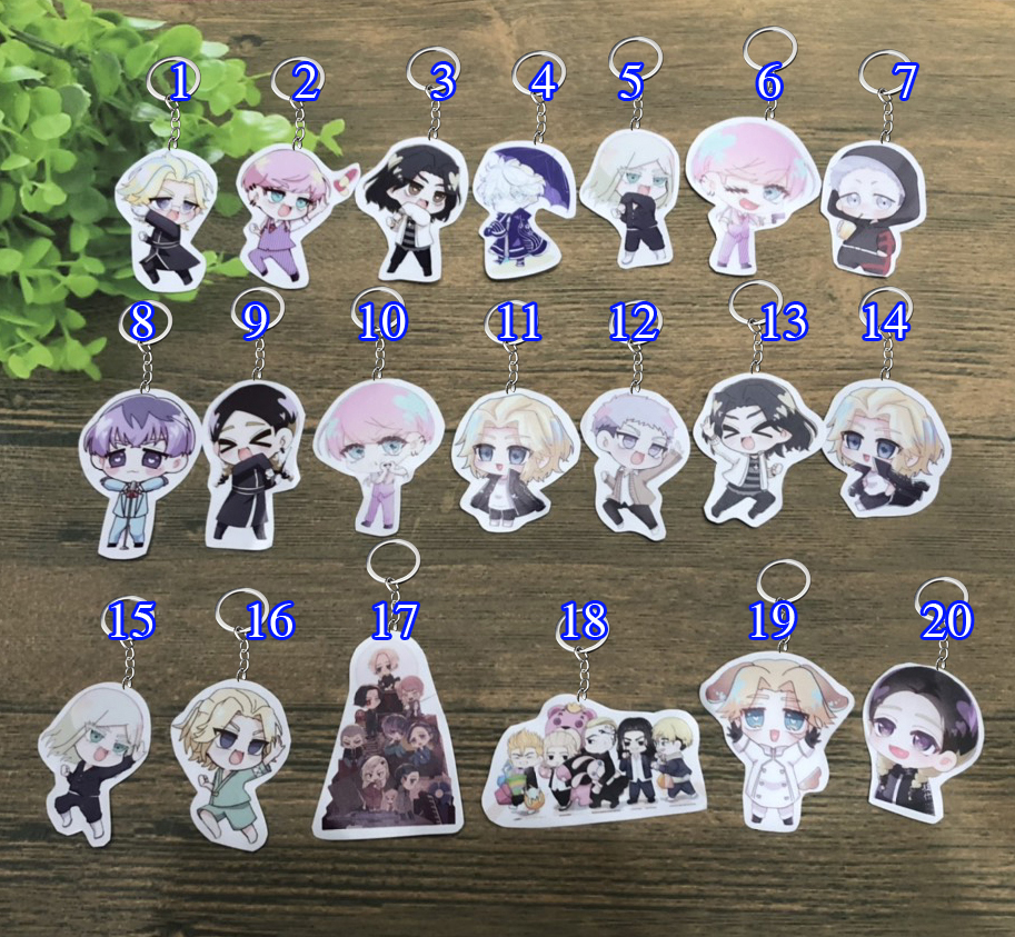 Móc khóa Takemichi,Mikey,Draken,Anh Em Haitani,Anh Em Kawata,Baji,Inui Seishu,Izana,Ran TokyoRevengerss Mẫu 04