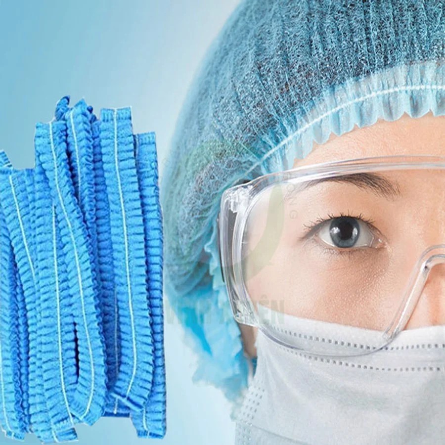 Mũ con sâu, mũ y tế chùm đầu dùng 1 lần, thoáng, tiện lợi [100 chiếc]