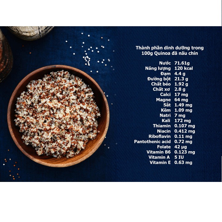 Hạt diêm mạch hữu cơ (Quinoa) nhập khẩu MỸ-500gr
