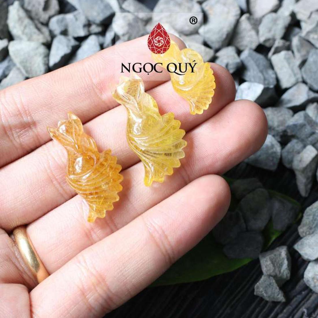 [HCM]Hồ Ly 9 đuôi đá thạch anh tóc vàng