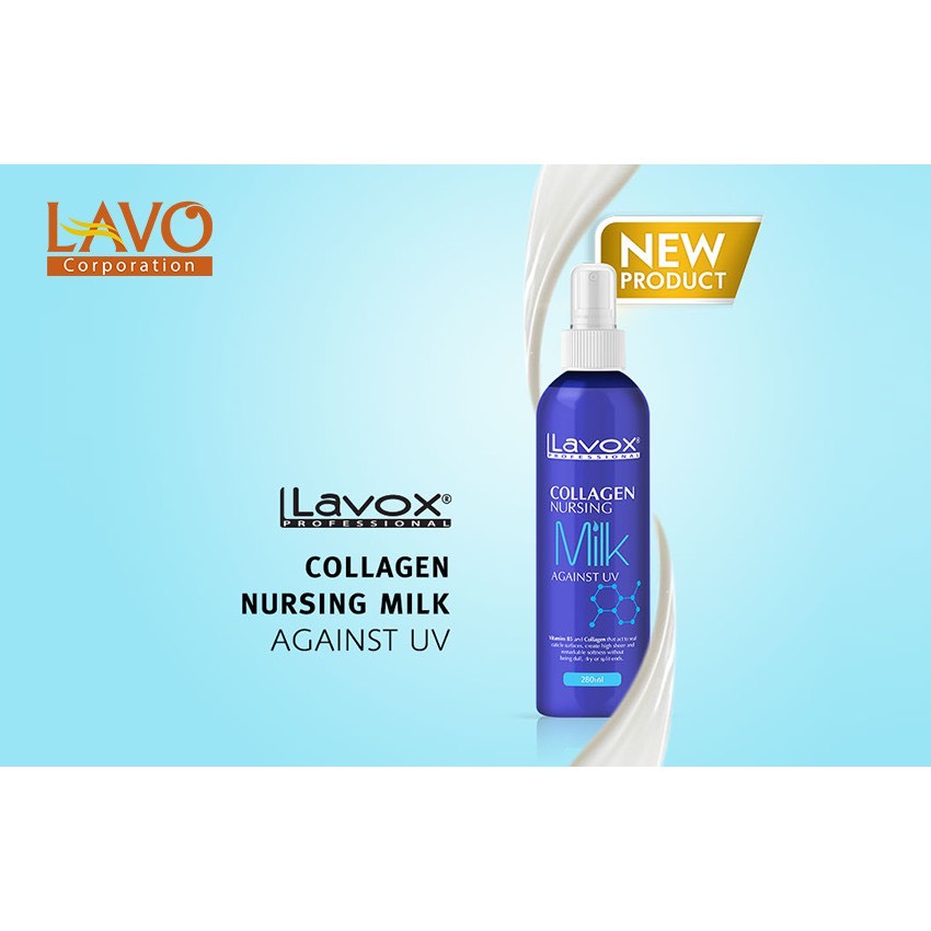 Sữa xịt dưỡng tóc mềm mượt Lavox Collagen 280ml
