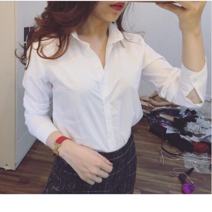 Áo somi trắng _sơ mi trắng dài tay uni-qlo