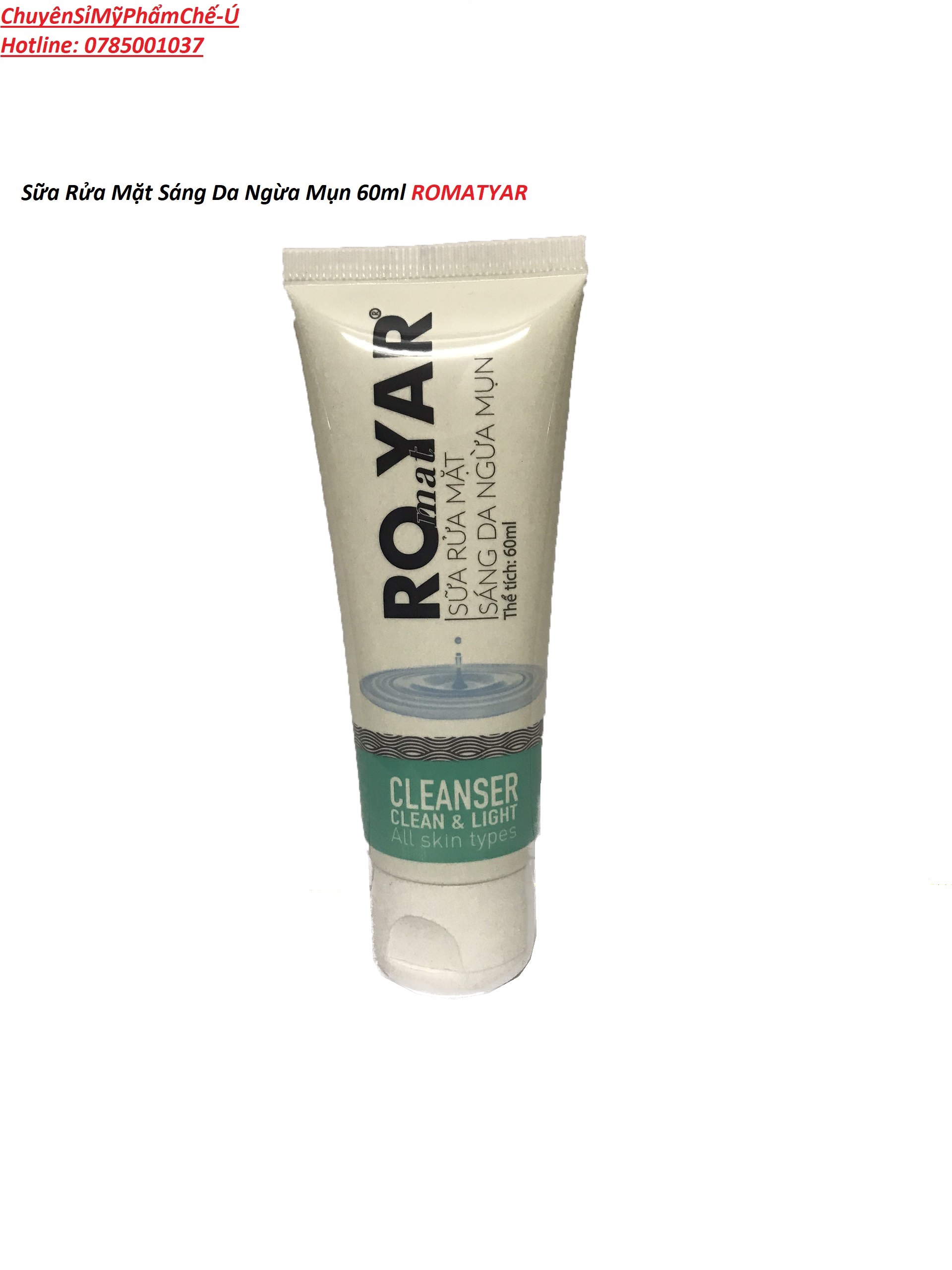 Sữa Rửa Mặt Sáng Da Ngừa Mụn 60ml Romatyar