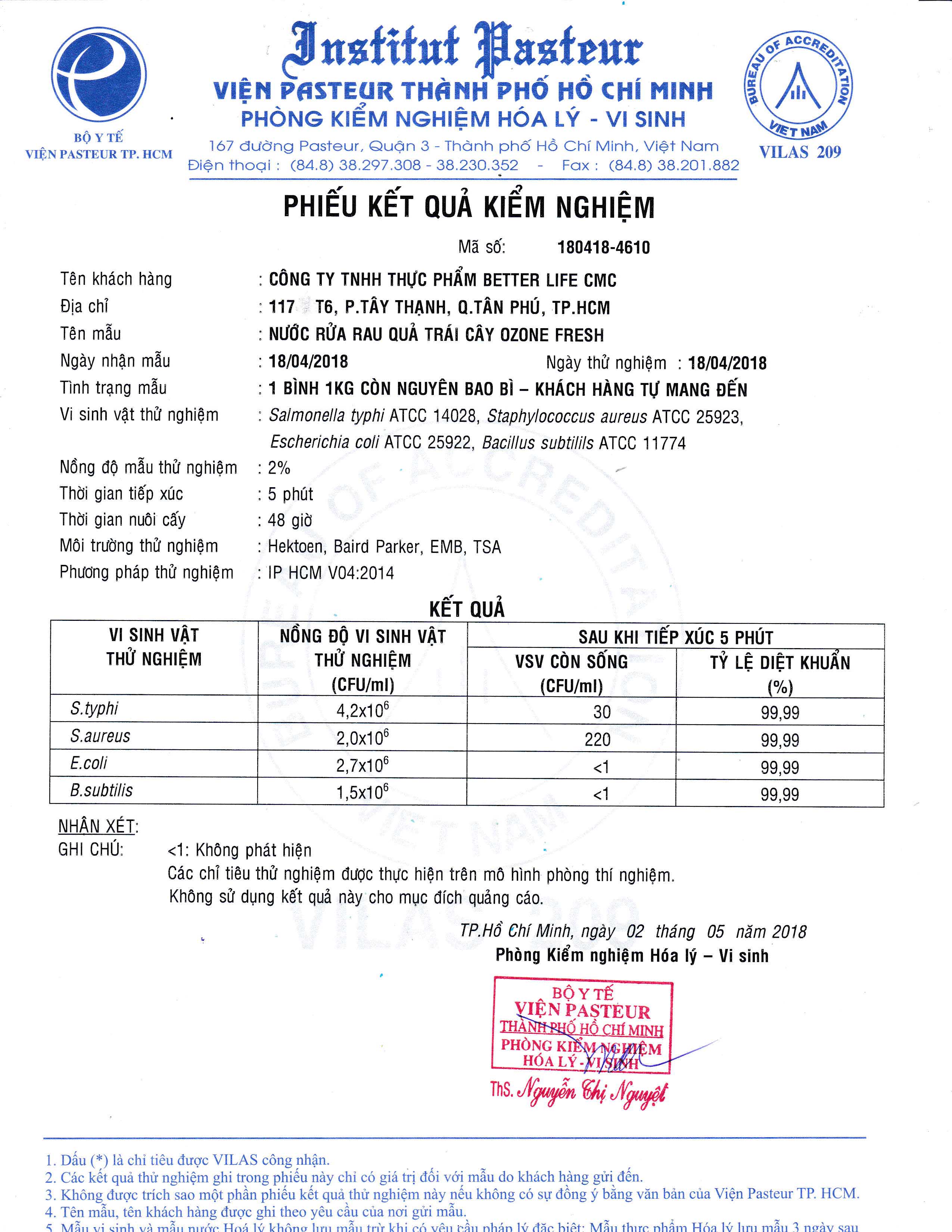 NƯỚC RỬA RAU QUẢ, TRÁI CÂY 5KG - OZONE FRESH