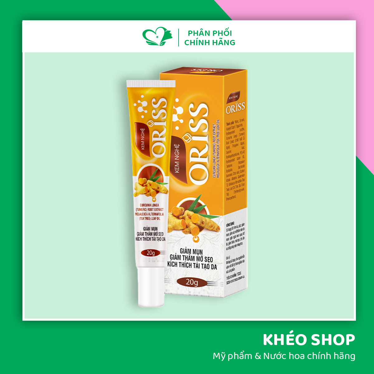 Kem nghệ oriss oribe dưỡng da hỗ trợ giảm mụn giảm thâm mờ sẹo - 20g