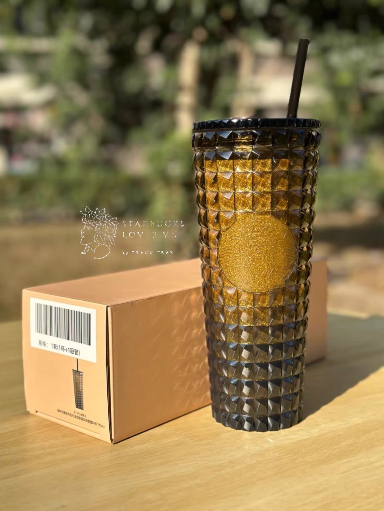 |chính hãng| ly starbucks glitter black diamond size khủng 24oz