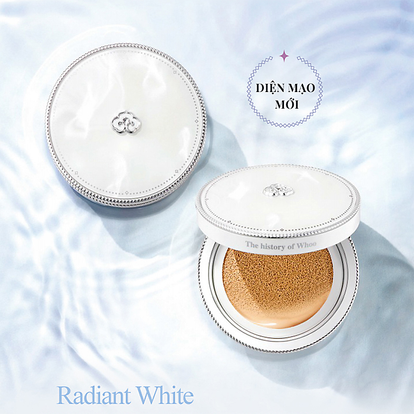 Phấn nước dưỡng trắng Whoo Gongjinhyang:Seol Radiant White Moisture Cushion Foundation SPF50+/PA+++ 13gx3 - Phấn nước Whoo