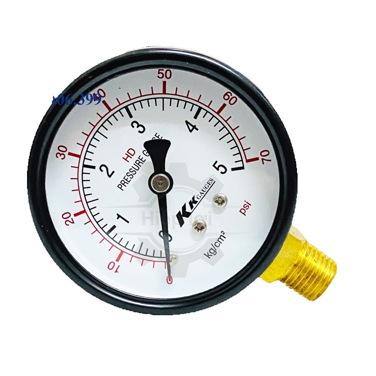 Đồng Hồ Áp Suất KKgauges Không Dầu - Chân Đứng, Hiển Thị Rõ, Độ Chính Xác Cao